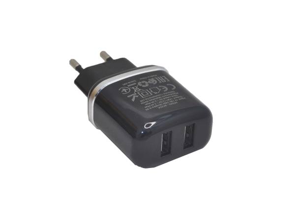 Сетевое зарядное устройство Borofone BA25A, 2xUSB, 2.4A, black