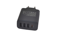 Сетевое зарядное устройство Hoco C127A Inteligent, 3USB, Type-C, PD45W+QC3.0, черное