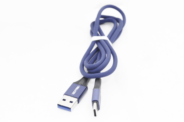 22586 Кабель Walker C705 для Type-C, в матерчатой обмотке, синий