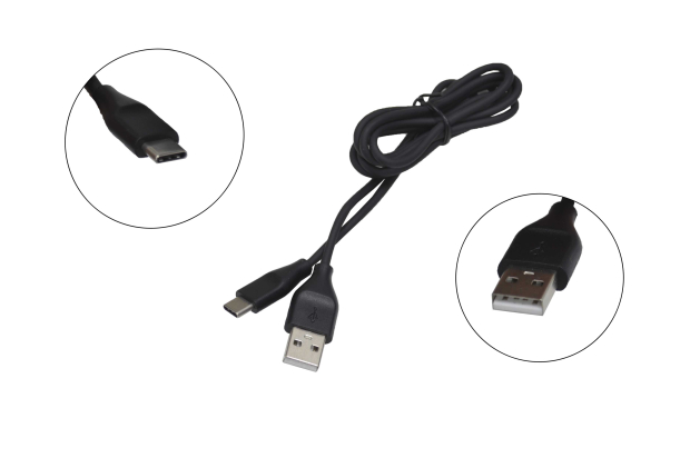 22470 Кабель Qumo type-C 1м. USB 2.0, 5B 2A, 10W оплетка черный
