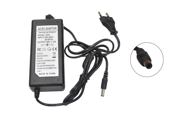 Блок питания 220V/36V 2,0A №3620 (5.2x2.5) импульсный (адаптер)