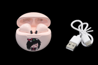 42741 Наушники беспроводные Qumo ViBE Girlie ВТ 0100, вкладыши, с микрофоном, TWS, Bluetooth, розовые