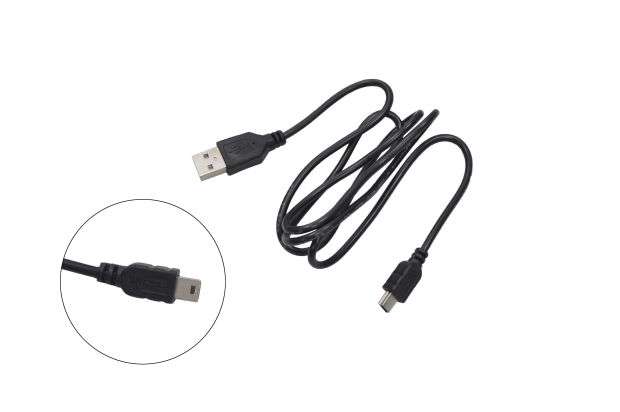 Шнур USB 2.0 AM > miniB 5P 1.0м черный (Eltronic) 7707