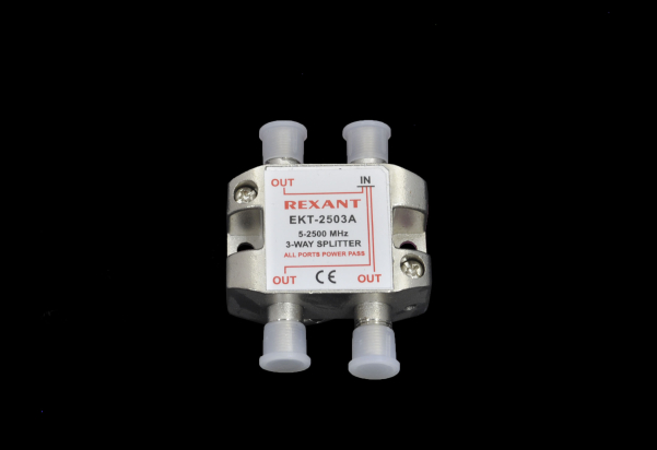 Splitter (разветвитель) на 3 TV 5-2500MHz (EKT-2503A) 05-6202