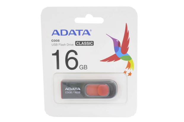 54523 Флэш Adata 16Gb USB2.0 C008 black-red