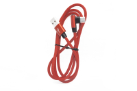 Кабель More choice K27A USB-Type-C  2.1A, угловой, нейлон, красный 1м