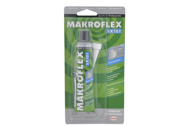 Герметик "Makroflex" SX101, санитарный, силик., прозрачный, 85мл.