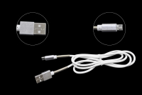 13177 Кабель Walker C720 USB - microUSB с пружинами, белый