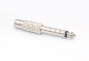Переходник 6.3mm "шт" моно - RCA "гн" металл 2-234