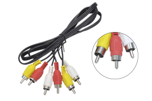 Шнур 3RCA "шт" - 3RCA "шт" черный 1.0м 283-310