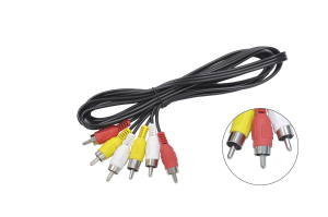 Шнур 3RCA "шт" - 3RCA "шт" черный 1.8м 283-318