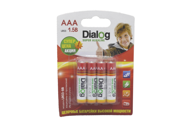 Dialog LR03-8BL (AAA) батарейка (упаковка)