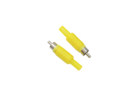 Разъем RCA "шт" пластик на кабель желтый 1-200 (14-0402)