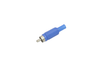 Разъем RCA "шт" пластик на кабель синий 1-200 (14-0405)