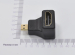 Переходник HDMI "гн" - microHDMI "шт" gold угловой 17-6816