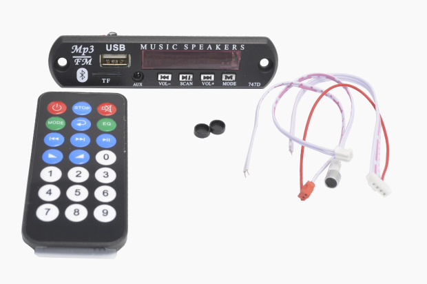 Модуль MP3 плеер OT-SPM10 USB/SD/FM/Aux/Bluetooth U=12V с пультом