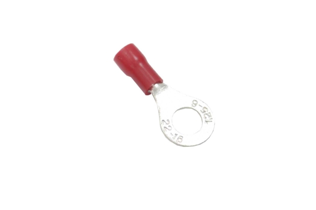 Клемма кольцевая D= 6.0mm красная 08-0015