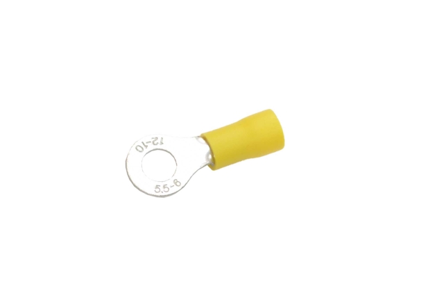 Клемма кольцевая D= 6.0mm желтая 08-0053