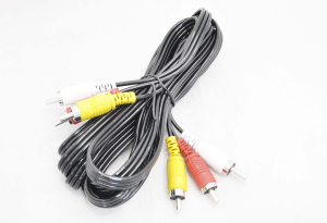 Шнур 3RCA "шт" - 3RCA "шт" черный  3.0м 5-006-3.0