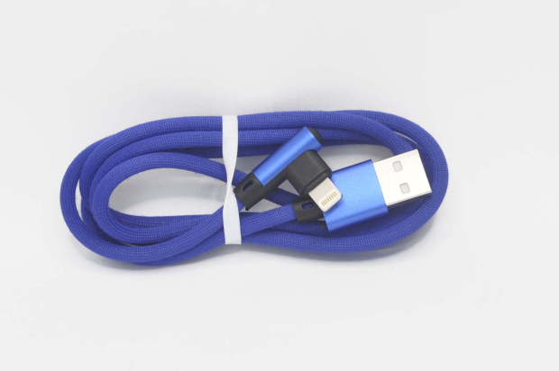 Кабель More choice K27I USB-Lightning, 2.1A, нейлон, синий 1м