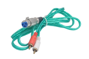 Шнур XLR 3P (CANON) "гн" - 2 x RCA "шт" 1.5м 5-097-1.5