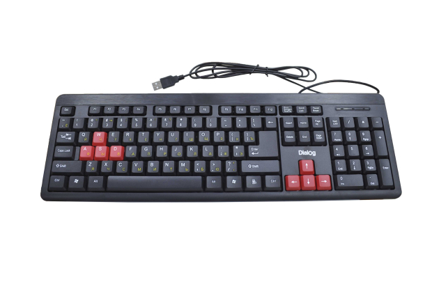 KS-013U Клавиатура Dialog Standart black-red
