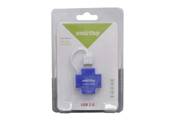 USB разветвитель SmartBuy 4USB голубой SBHA-6900-B