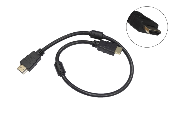 Шнур HDMI - HDMI пластик gold 0.5м 5-813 0.5