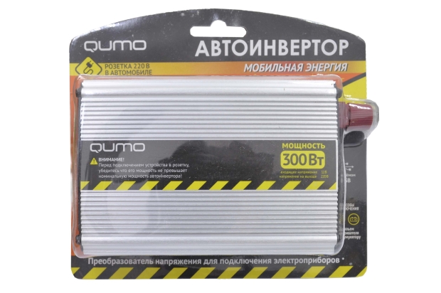 16184 Автоинвертор Qumo 12/220V/300W в прикуриватель