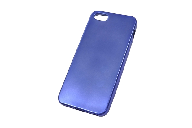 Чехол "Матовый хром" iphone 5/5S (синий) 00-099