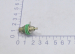 Разъем RCA "гн" металл на корпус зеленое с изолятором 1-291 GR