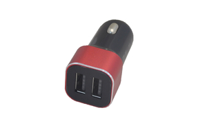 UCP22R Автомобильное зарядное устройство UBIK 2USB, 2.4А. красное