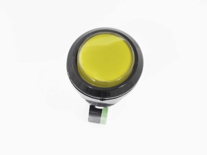 Кнопка для игровых автоматов GMSI-7B-C no(nc)+nc(no) 250V 5A D=24.5mm желтая (LED подсветка - 12V)