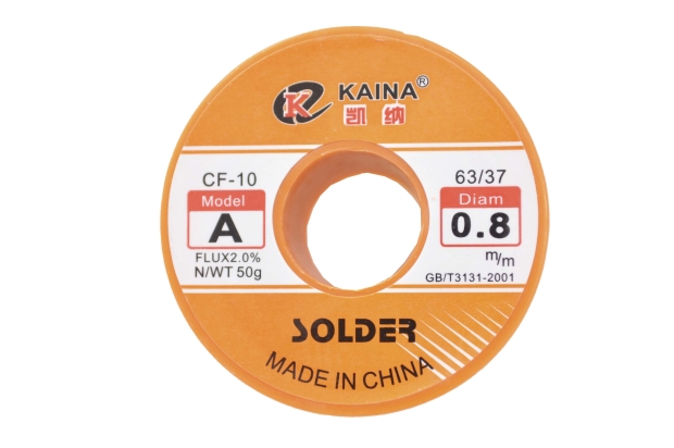 Припой  50 грамм 0.8 мм флюс (63%Sn,37%Pb) CF10 Kaina A