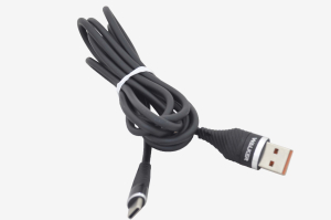22598 Кабель Walker C735 USB - Type-C (2 метра), прорезиненный, с метал. разъемами, черный