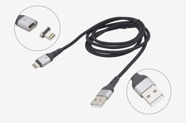 22622 Кабель Walker C970 для iPhone, магнитный, передача данных, черный