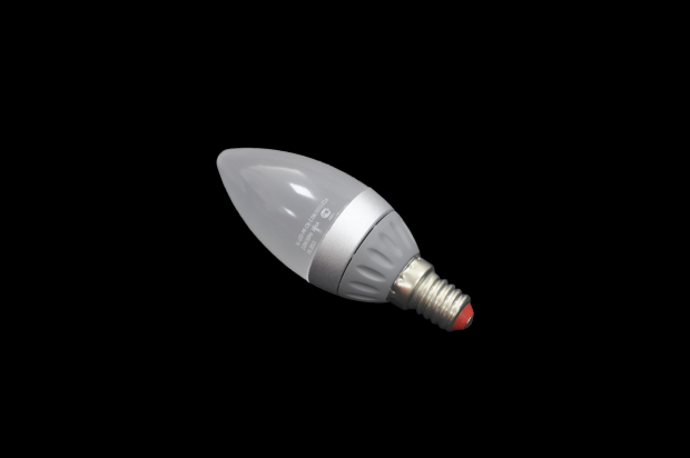 Светодиодная лампа E14 свеча D=37mm 3.5W 3000k теплый свет (Supra)