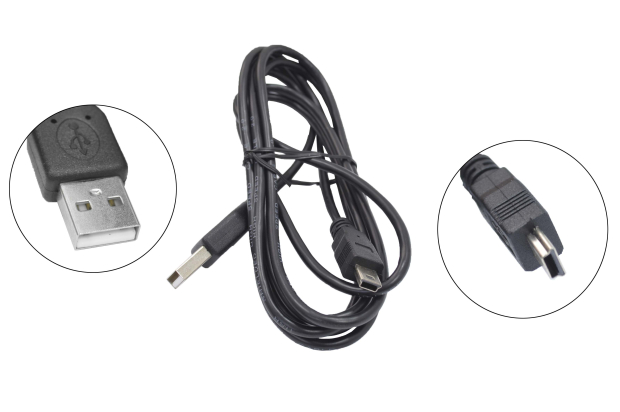 Шнур Dialog HC-A2418 (CU-0518 black) USB A(M) - miniUSB B(M), ver 2.0, 1.8м, в пакете