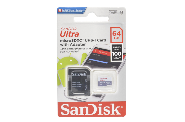 Карта памяти Sandisk microSDHC 64Gb Class10 с адаптером
