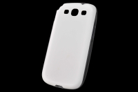 Чехол "под кожу" Samsung Galaxy S3 (белый) 00-176