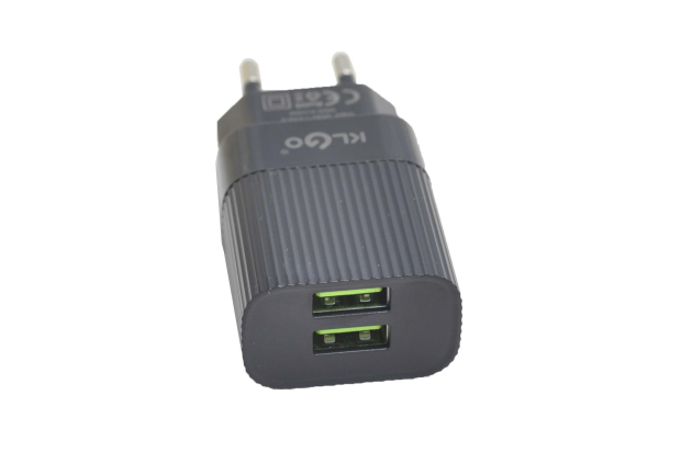 Зарядное устройство 220V-5V 2USB 2.0A + 2.0A KLGO KC-200