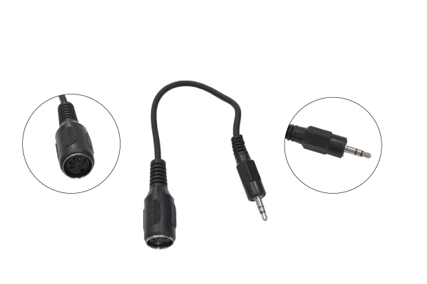 Переходник 3.5mm "шт" стерео  - DIN 5-pin "гн" пластик 0.2м 2-304