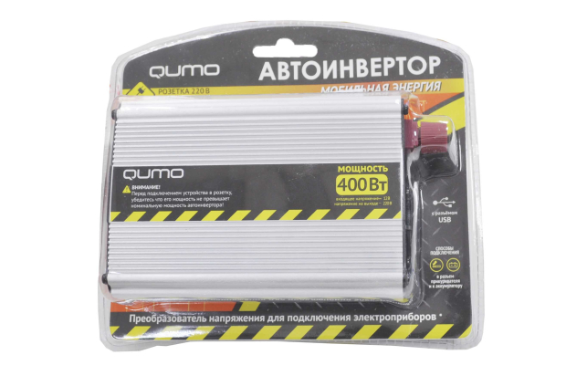 16582 Автоинвертор QUMO 12/220V/400W в прикуриватель