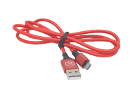 24109 Кабель XO NB-143 USB - microUSB 2.4A, тканевая оплетка, красный