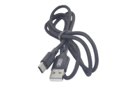 24247 Кабель XO NB-143 USB - Type-C 2.4A, тканевая оплетка, черный