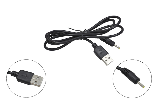 Шнур USB 2.0 AM > "шт" 2.5x0.7 1.5м черный OT-PCC02