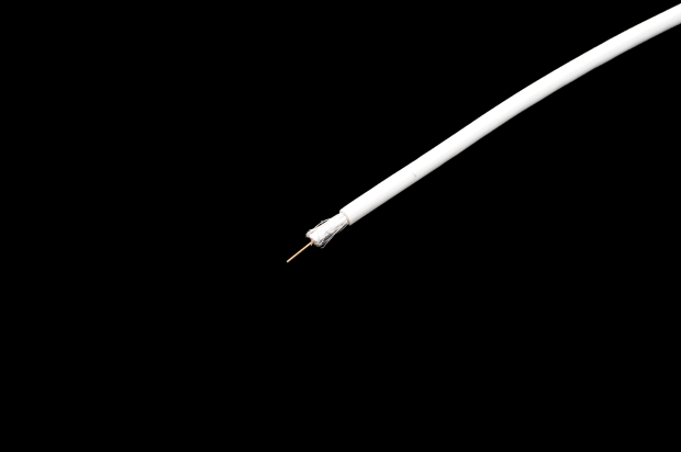 Кабель коаксиальный 3C2V (75 Ohm) сталь белый 01-2611