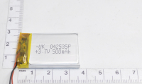 00-00015987 Аккумулятор 3.7V 500mAh 4.0x25x35mm универсальный с проводками