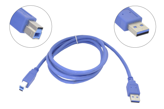 Шнур USB 3.0 AM > BM 1.8м Smart track синий K555 (для принтера)
