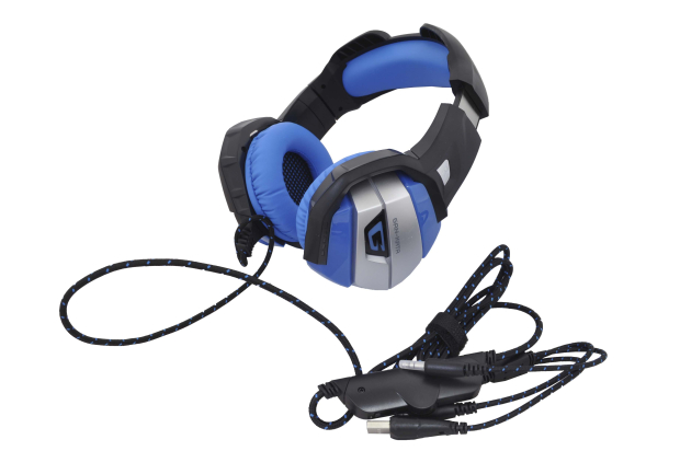 Наушники Dialog Gan-Kata HGK-37L blue с регулятором громкости и подсветкой